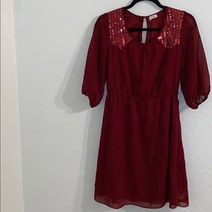 Delicious - Maroon Midi Dress - Size M
